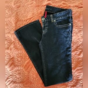 Guess Daredevil Bootcut Jeans, Size 30, Dark Blue